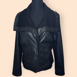 White House Black Market Coated Denim Jacket in size M